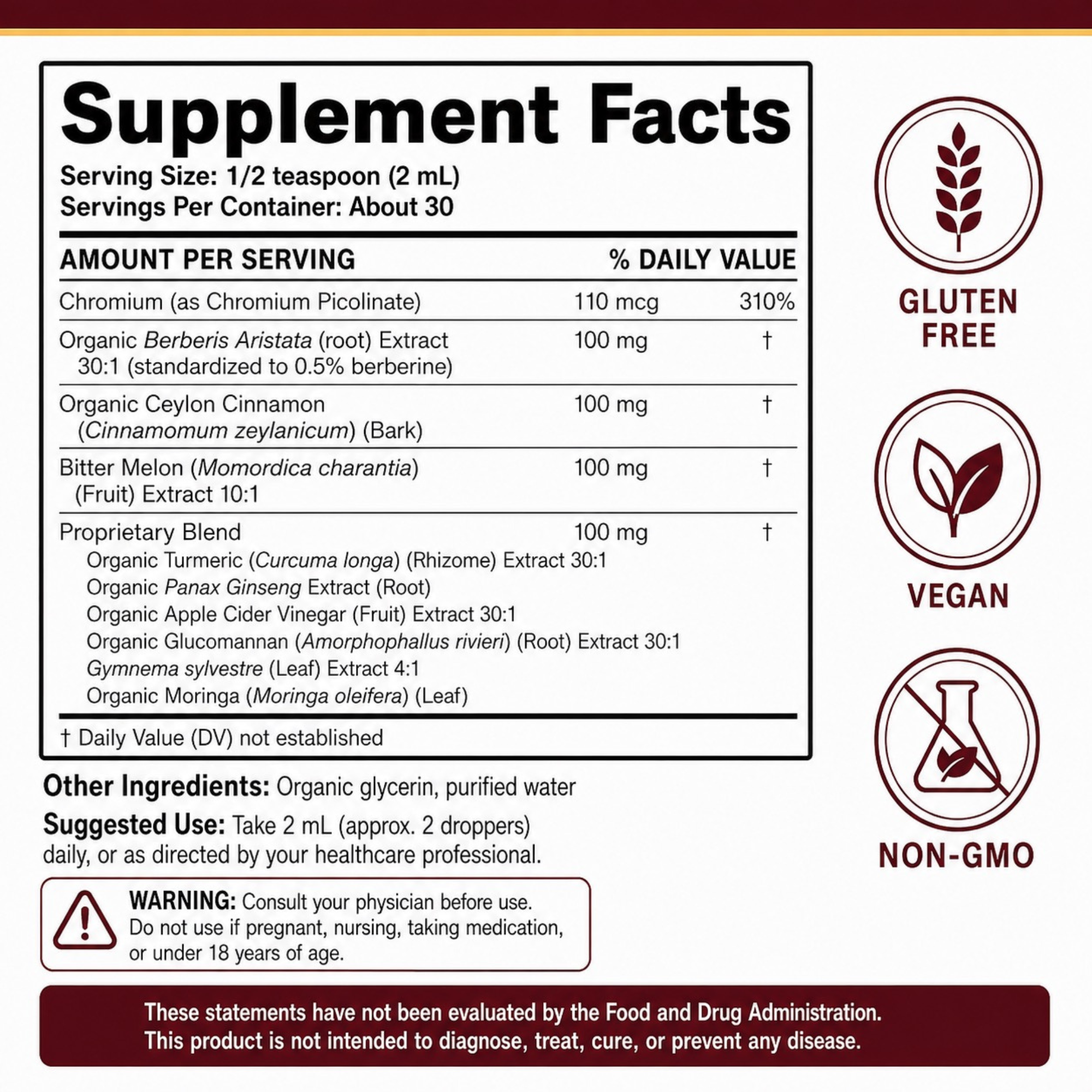 LINDR Berberine Natural Drops