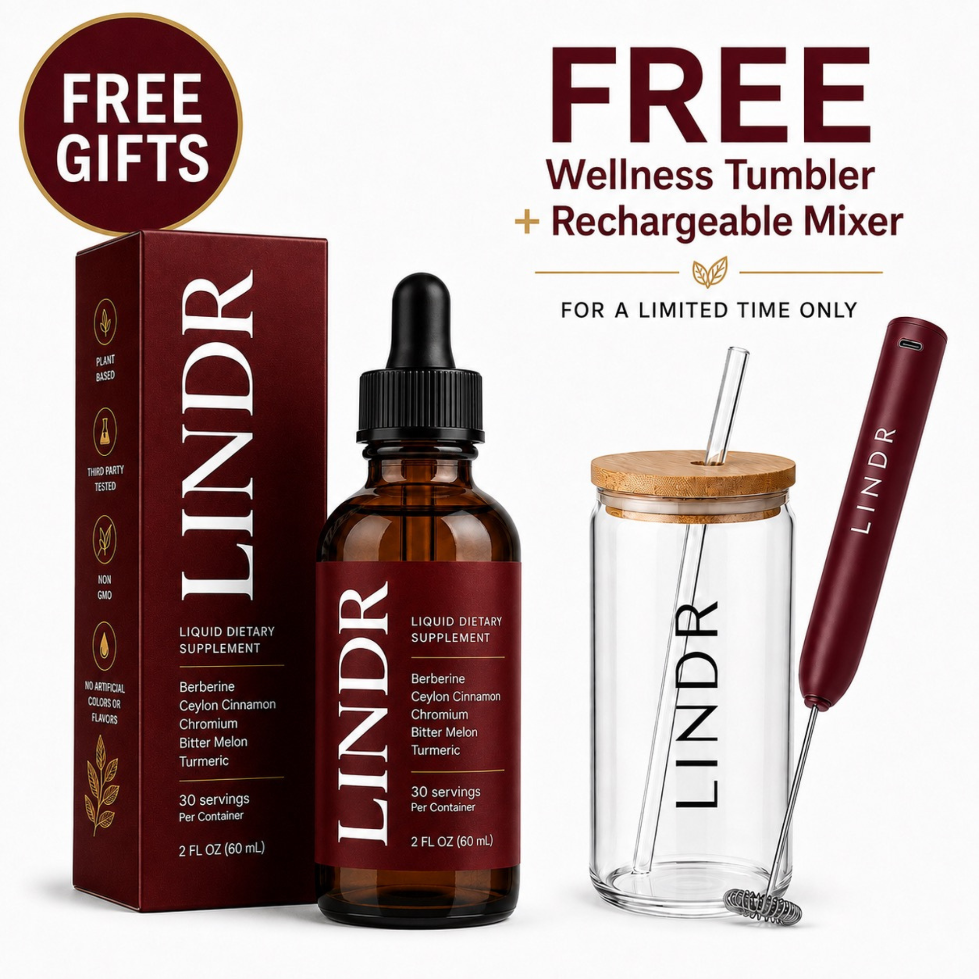 LINDR Berberine Natural Drops